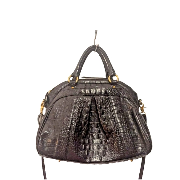 Brahmin Louise Rose Satchel in Black - Picture 1 of 16